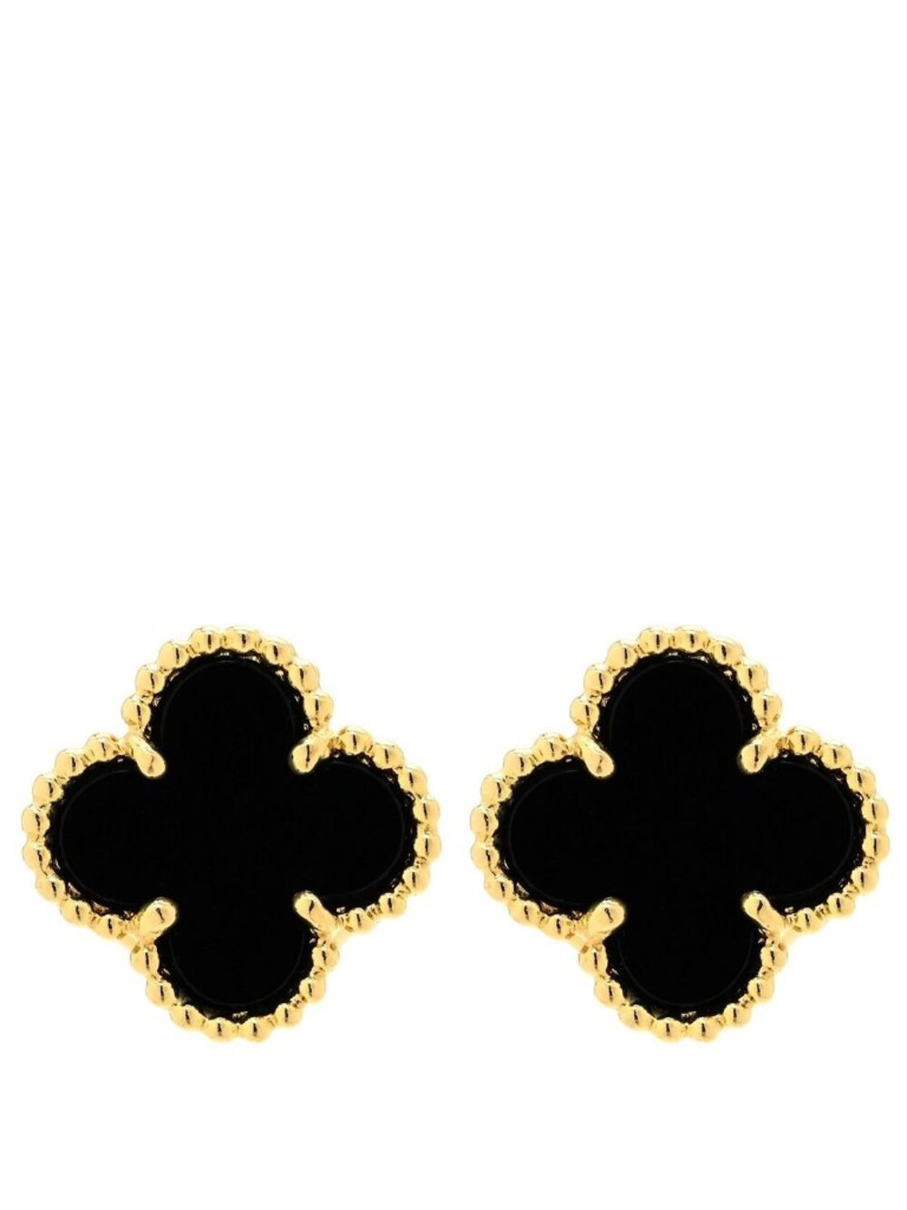 Van Cleef & Arpels Earrings Sweet Alhambra Black Gold Onyx 18K